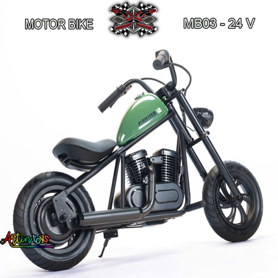 24 V 160 W Motorbike Mb03 Kids Bike Green | Artin Toys Clearance