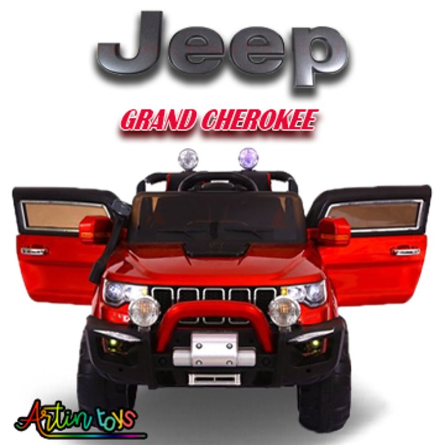 12 V Jeep Grand Cherokee Kids Ride On Car Red | Artin Toys Clearance ...