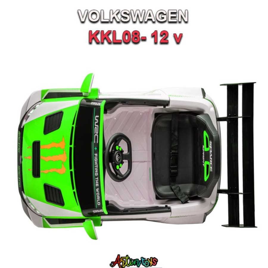 12 V Volkswagen Kkl-08 Kids Sport Car Green | Artin Toys Best