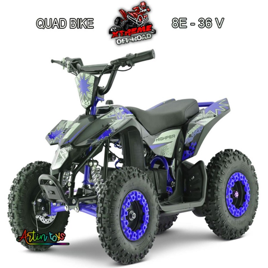 36 V 1000 W Kids Electric Atv Quad Black-Blue (8E) | Artin Toys Clearance